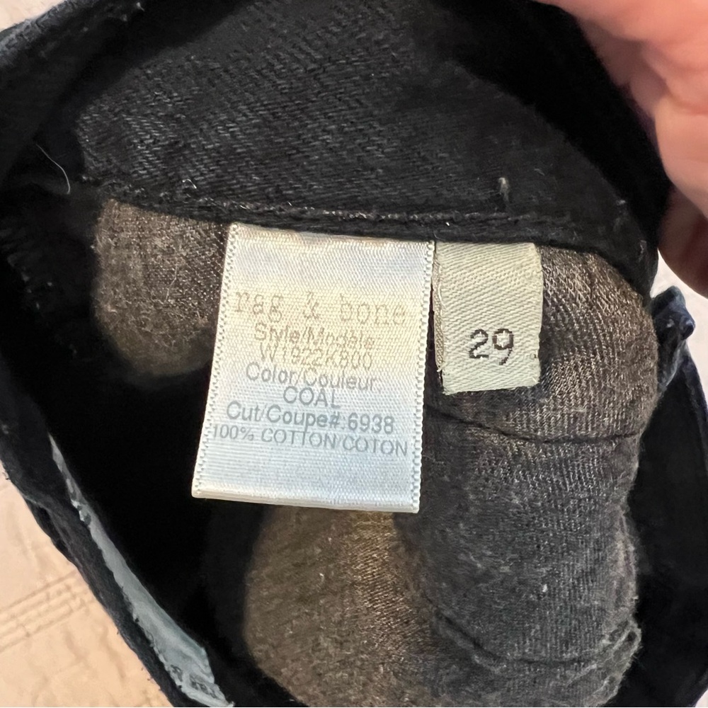 rag & bone black denim shorts with zipper details - Picture 5 of 5